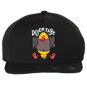 Ducktape Duck Trap Funny Duct Tape Wool Snapback Cap