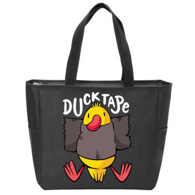 Ducktape Duck Trap Funny Duct Tape Zip Tote Bag