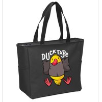 Ducktape Duck Trap Funny Duct Tape Zip Tote Bag