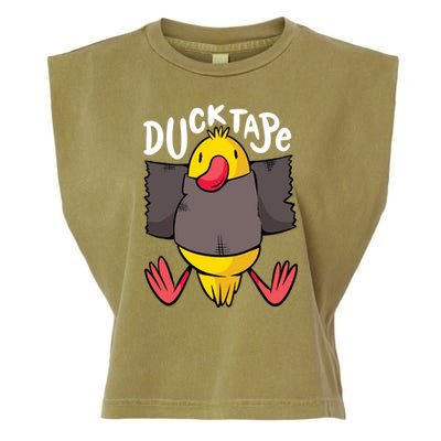 Ducktape Duck Trap Funny Duct Tape Garment-Dyed Women's Muscle Tee