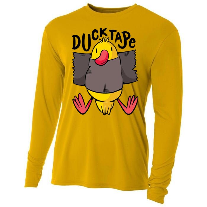 Ducktape Duck Trap Funny Duct Tape Cooling Performance Long Sleeve Crew