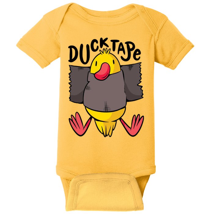 Ducktape Duck Trap Funny Duct Tape Baby Bodysuit