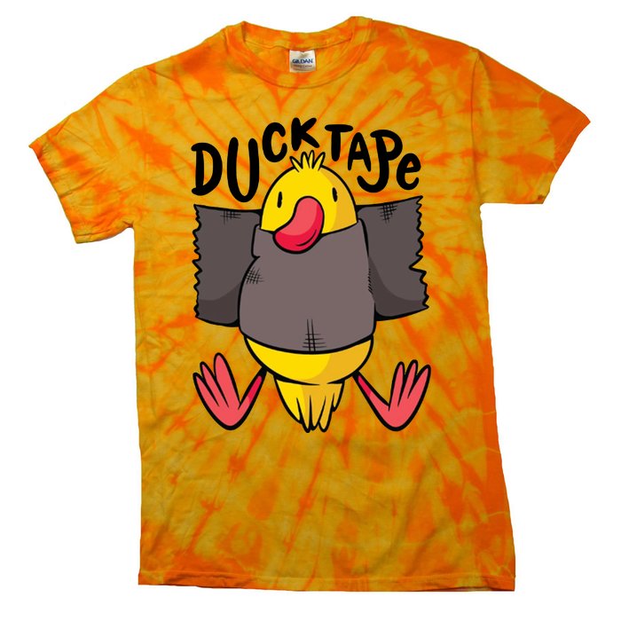 Ducktape Duck Trap Funny Duct Tape Tie-Dye T-Shirt