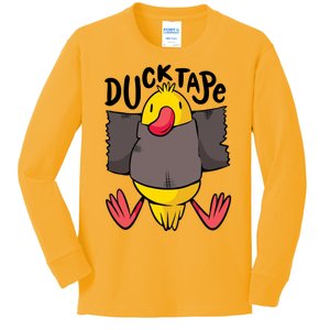 Ducktape Duck Trap Funny Duct Tape Kids Long Sleeve Shirt