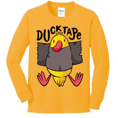 Ducktape Duck Trap Funny Duct Tape Kids Long Sleeve Shirt
