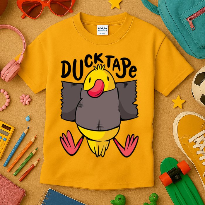 Ducktape Duck Trap Funny Duct Tape Kids T-Shirt