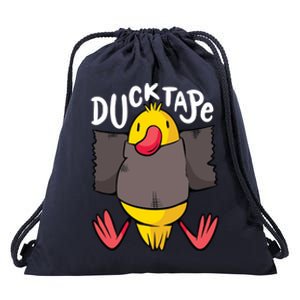 Ducktape Duck Trap Funny Duct Tape Drawstring Bag