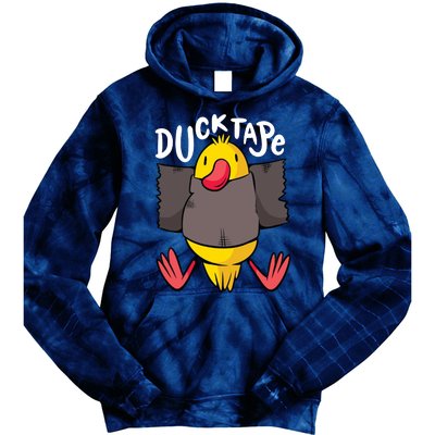 Ducktape Duck Trap Funny Duct Tape Tie Dye Hoodie