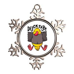 Ducktape Duck Trap Funny Duct Tape Metallic Star Ornament