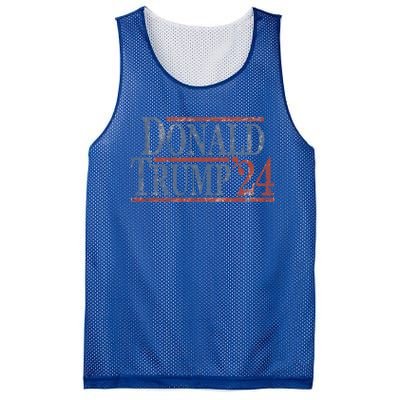 Distressed Donald Trump 2024 Cute Gift Mesh Reversible Basketball Jersey Tank