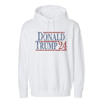 Distressed Donald Trump 2024 Cute Gift Garment-Dyed Fleece Hoodie