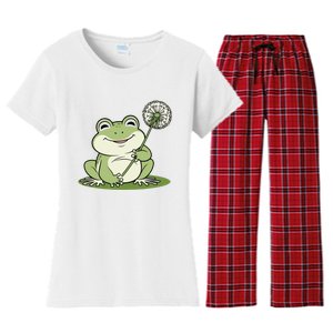 Dandelion Dreams: The Happy Frog Women's Flannel Pajama Set