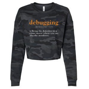 Debugging Definition Tee Code Coding Computer Programmer Cropped Pullover Crew