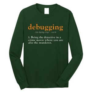 Debugging Definition Tee Code Coding Computer Programmer Long Sleeve Shirt