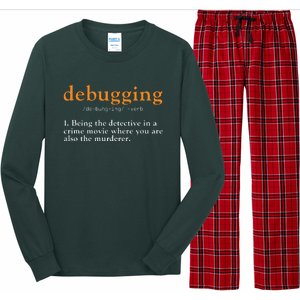 Debugging Definition Tee Code Coding Computer Programmer Long Sleeve Pajama Set