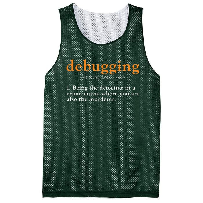 Debugging Definition Tee Code Coding Computer Programmer Mesh Reversible Basketball Jersey Tank