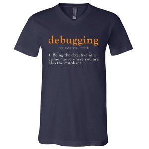 Debugging Definition Tee Code Coding Computer Programmer V-Neck T-Shirt