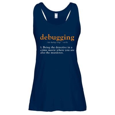 Debugging Definition Tee Code Coding Computer Programmer Ladies Essential Flowy Tank