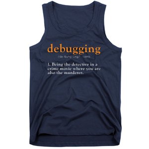 Debugging Definition Tee Code Coding Computer Programmer Tank Top