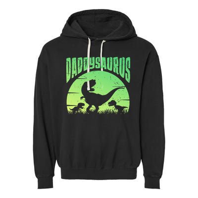 Daddysaurus Daddy T Rex Great Father’s Day Gift Classic Garment-Dyed Fleece Hoodie