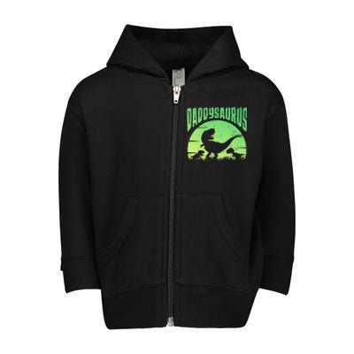 Daddysaurus Daddy T Rex Great Father’s Day Gift Classic Toddler Zip Fleece Hoodie