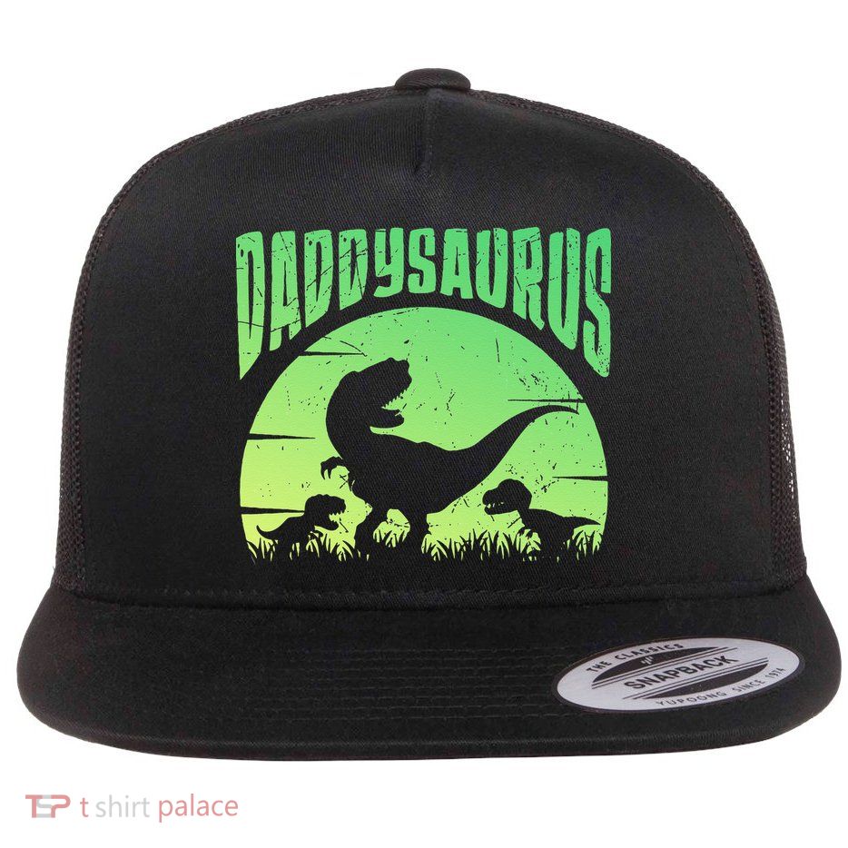 Daddysaurus Daddy T Rex Great Father’s Day Gift Classic Flatbill Hat