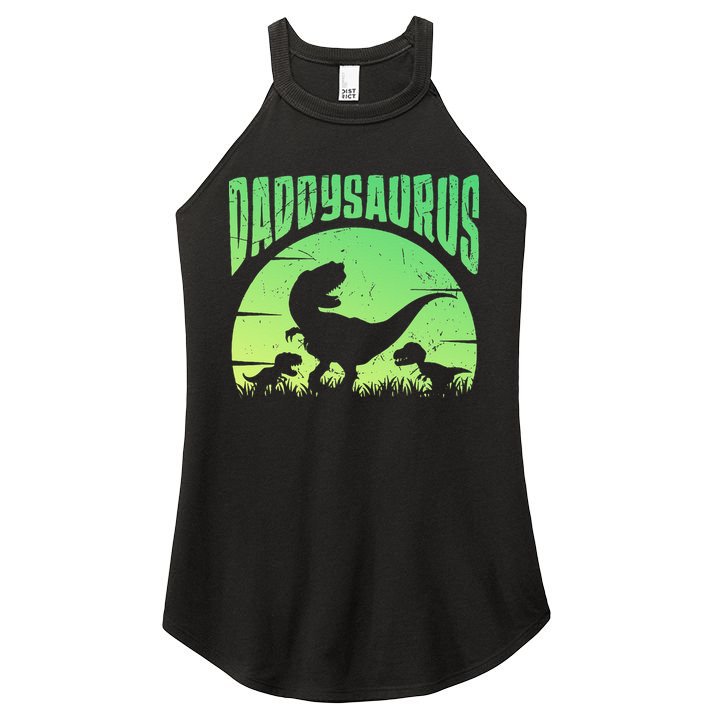 Daddysaurus Daddy T Rex Great Father’s Day Gift Classic Women's Perfect Tri Rocker Tank