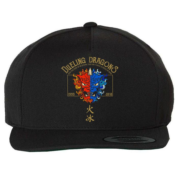 Dueling Dragons Tribute Defunct Roller Coaster Wool Snapback Cap