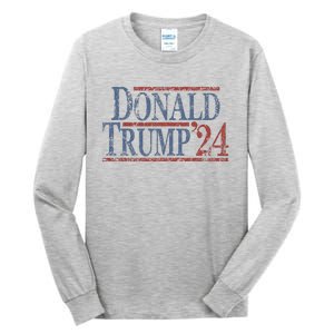 Distressed Donald Trump 2024 Tall Long Sleeve T-Shirt