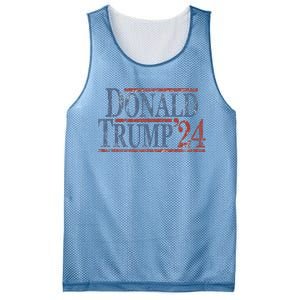 Distressed Donald Trump 2024 Mesh Reversible Basketball Jersey Tank