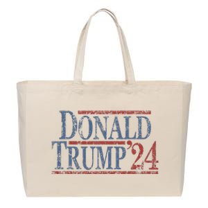 Distressed Donald Trump 2024 Cotton Canvas Jumbo Tote