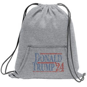 Distressed Donald Trump 2024 Sweatshirt Cinch Pack Bag