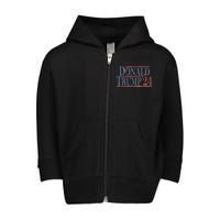 Distressed Donald Trump 2024 Toddler Zip Fleece Hoodie