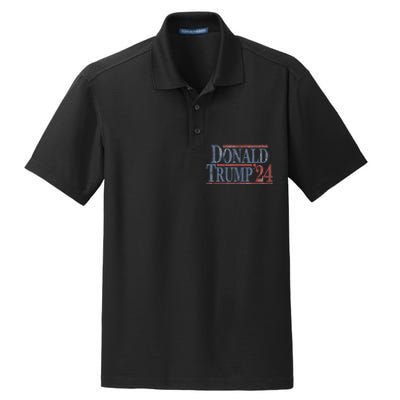 Distressed Donald Trump 2024 Dry Zone Grid Polo