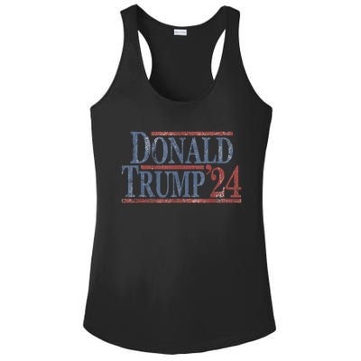 Distressed Donald Trump 2024 Ladies PosiCharge Competitor Racerback Tank