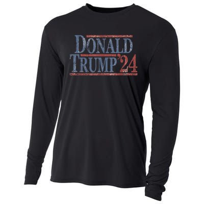 Distressed Donald Trump 2024 Cooling Performance Long Sleeve Crew