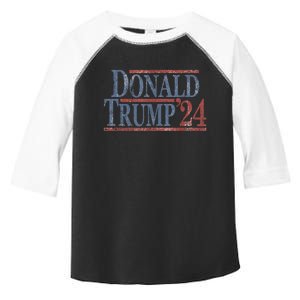 Distressed Donald Trump 2024 Toddler Fine Jersey T-Shirt