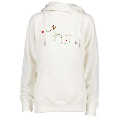 Dachshund Dogs Tree Christmas Light Dachshund Lover Gift Womens Funnel Neck Pullover Hood