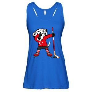 Dabbing Dalmatian Turkey Ice Hockey Fans Jersey Turkish Flag Gift Ladies Essential Flowy Tank