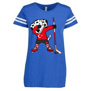 Dabbing Dalmatian Turkey Ice Hockey Fans Jersey Turkish Flag Gift Enza Ladies Jersey Football T-Shirt