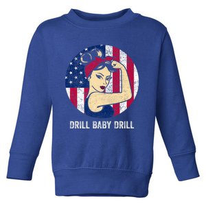 Drill Drill Trump 2024 Merch Drill Drill Cute Gift Toddler Sweatshirt