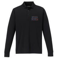 Distressed Donald Trump 2024 Performance Long Sleeve Polo