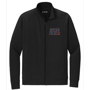 Distressed Donald Trump 2024 Stretch Full-Zip Cadet Jacket