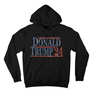 Distressed Donald Trump 2024 Tall Hoodie