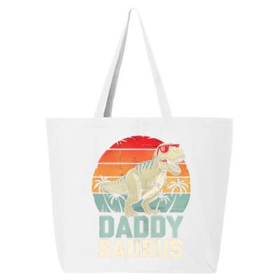 Daddysaurus Dinosaur T Rex Dad Father Retro Funny Gift 25L Jumbo Tote