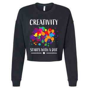 Dot Day Teacher 2024 Dot Day Cropped Pullover Crew