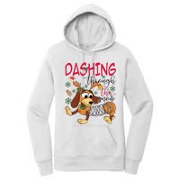 Dog Dashing Through The Snow Slinky Toy Christmas Women's Pullover Hoodie