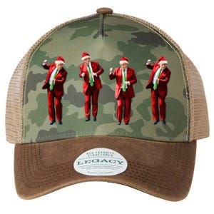 Dancing Donald Trump Santa Christmas Dance Legacy Tie Dye Trucker Hat