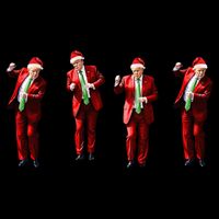 Dancing Donald Trump Santa Christmas Dance Backpack