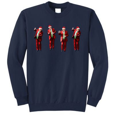 Dancing Donald Trump Santa Christmas Dance Tall Sweatshirt